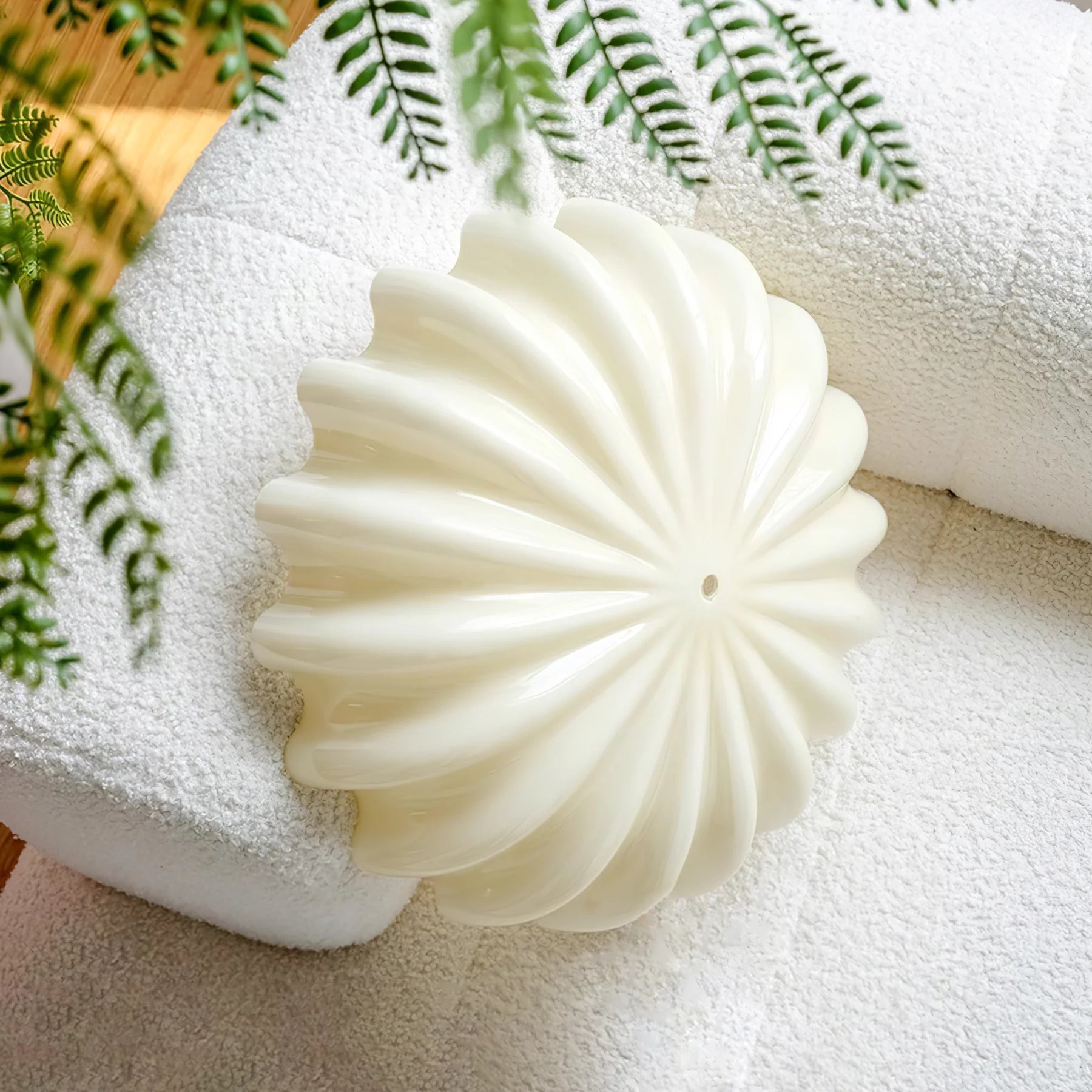 Modern Round Flower Glass Ceiling Light