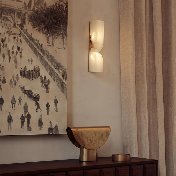 Klassisk Quadrilateral Marmor Væglampe