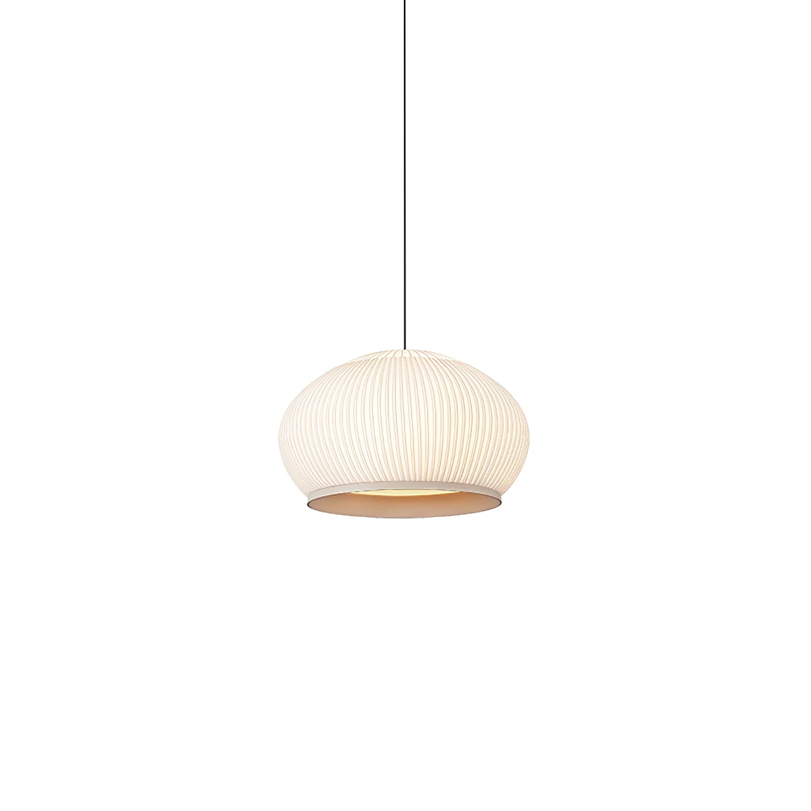 Lampe à suspension ronde rétro en tissu