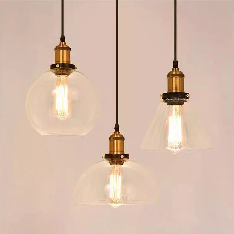 Scandinavian Transparent Glass Pendant Light