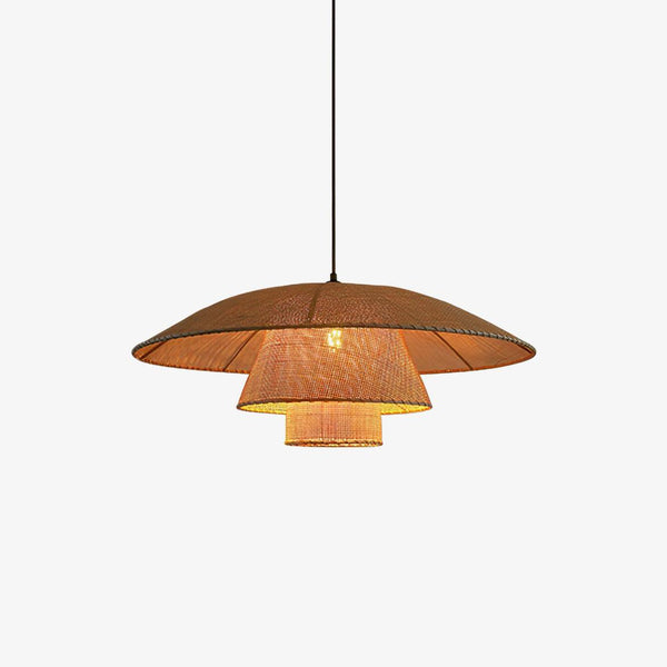 Boho Woven Sunhat Pendant Light