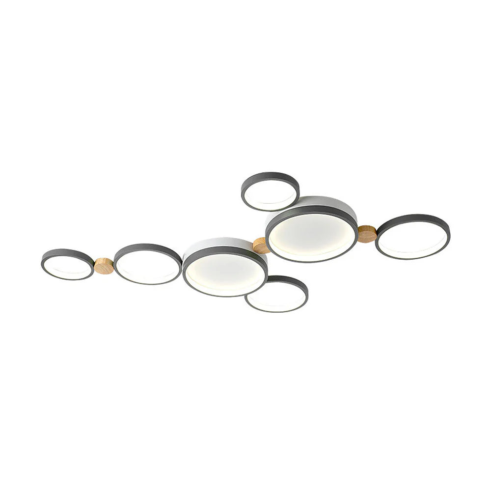 Plafonnier LED circulaire en fer artistique