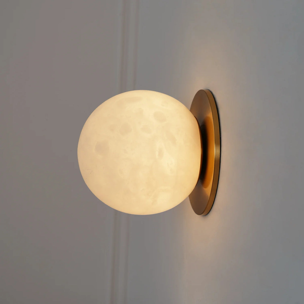 Alabaster Globe Wall Light