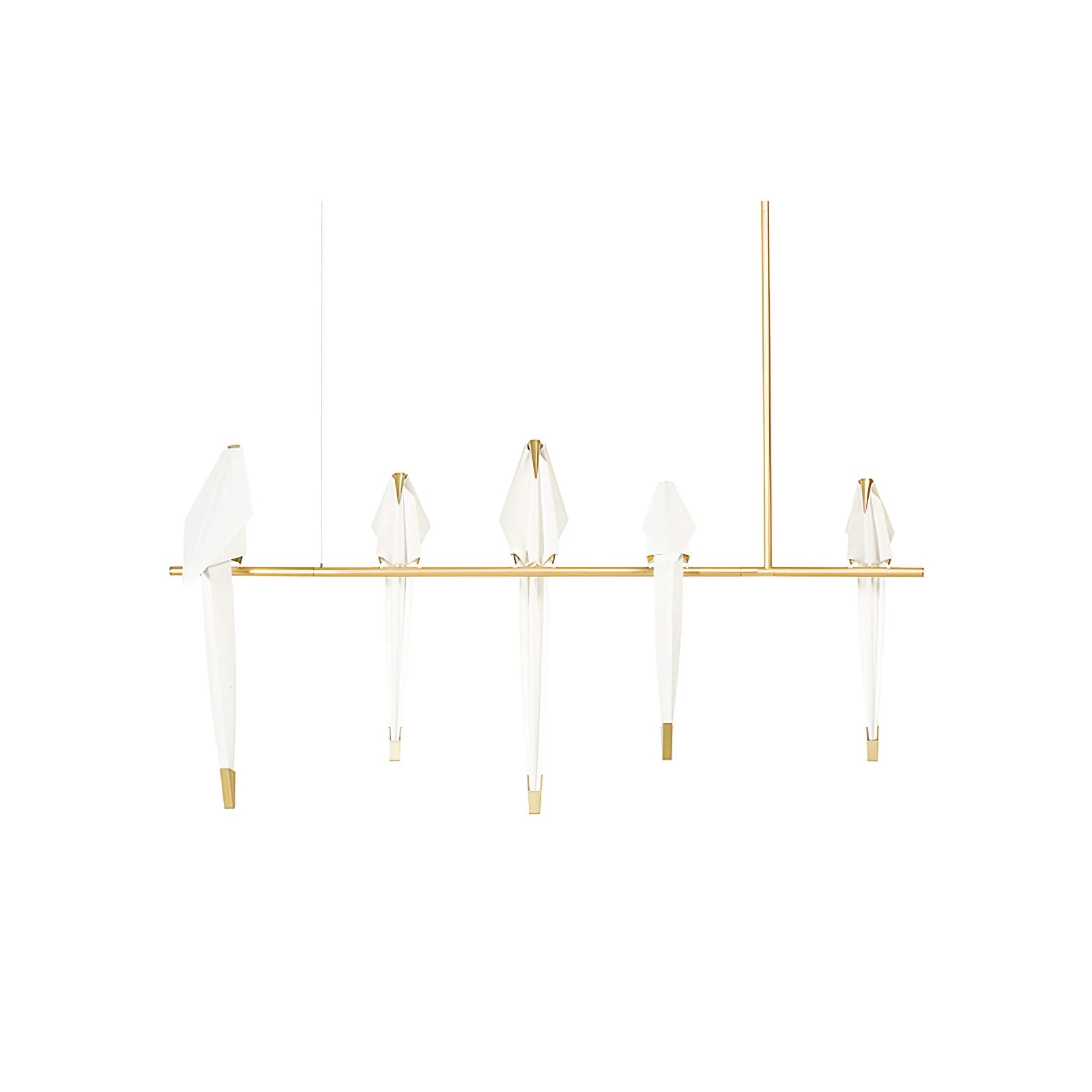 Lustre LED classique en acrylique origami-oiseau