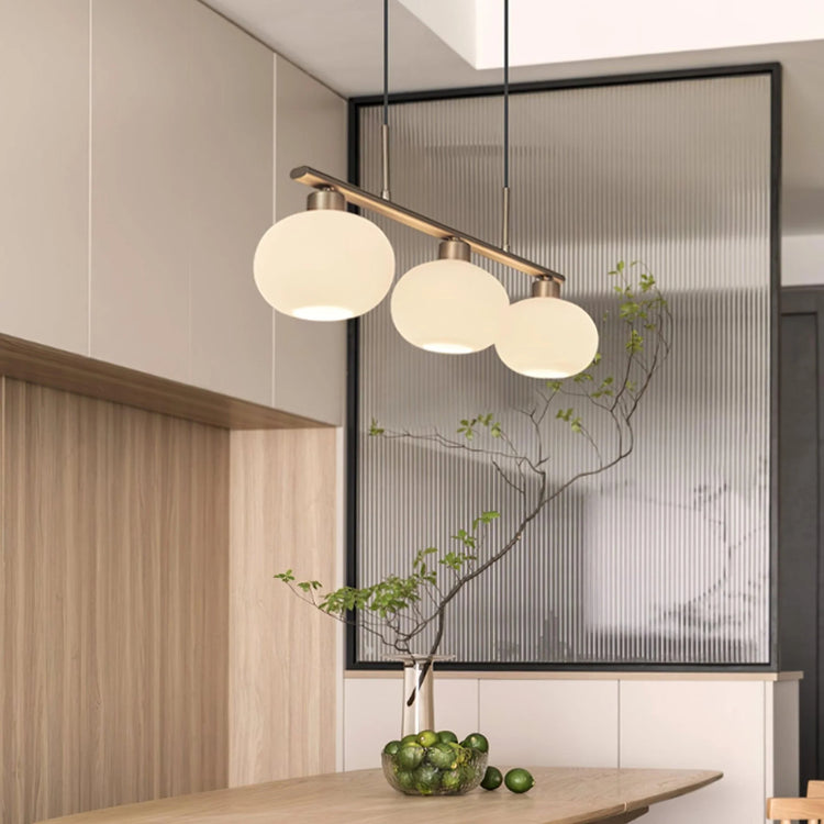 Contemporary Spherical Glass Pendant Light