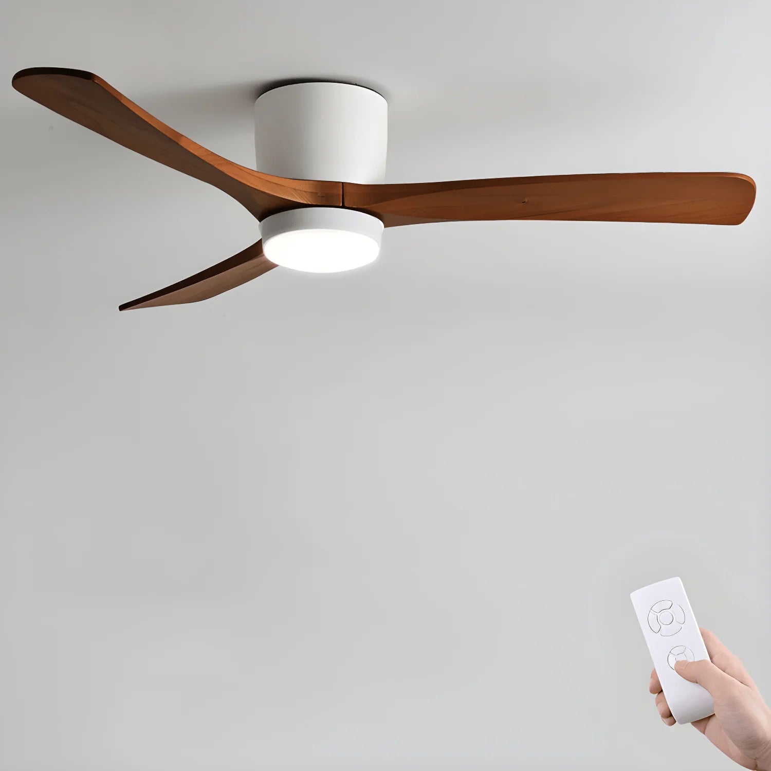Lampe de ventilateur de plafond moderne WoodAura