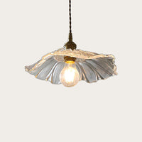 Retro Lotus Leaf Shape Glass Pendant Lamp