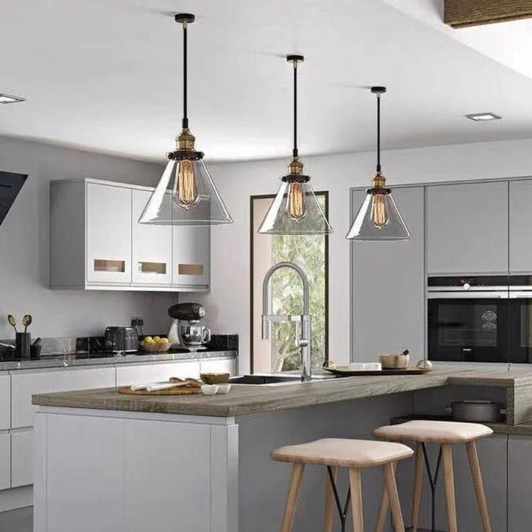Scandinavian Transparent Glass Pendant Light