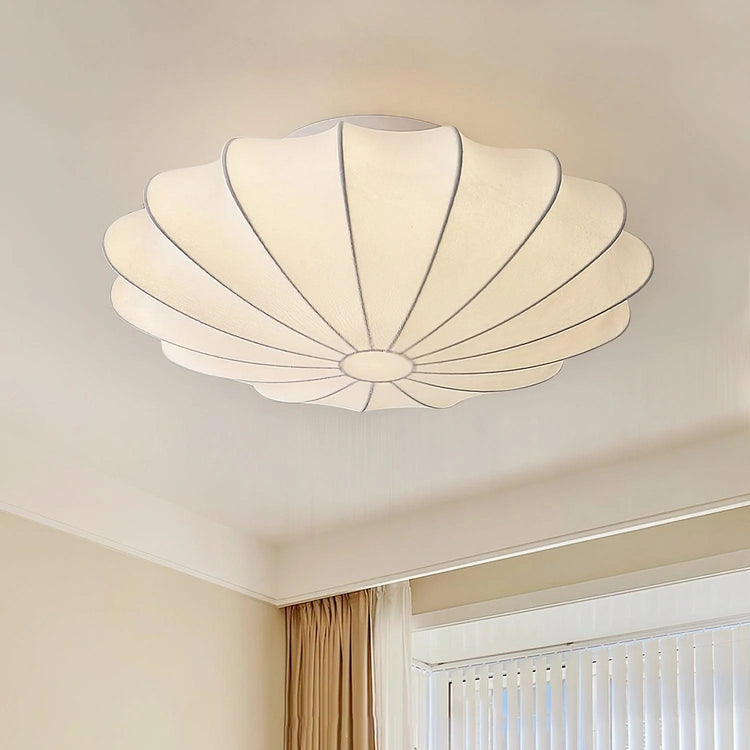 Modern Shell-Shaped Silk Ceiling Light