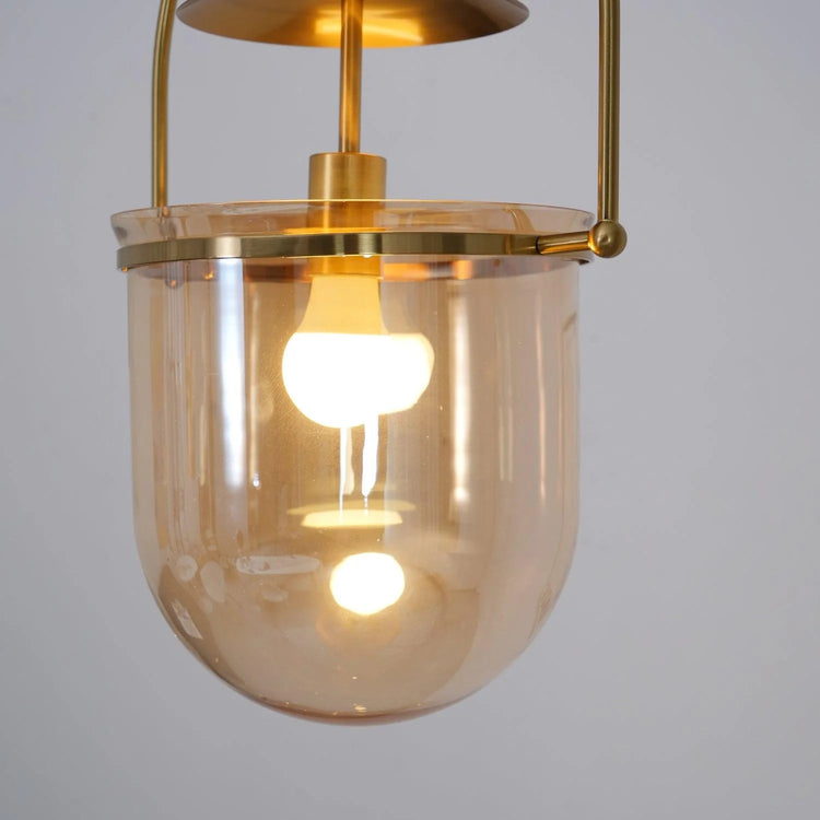Vintage lampe glas pendel lys