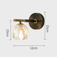 Elegant Copper Globe Wall Light