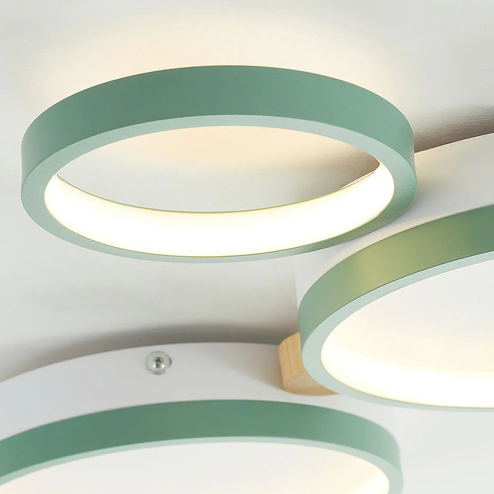 Plafonnier LED circulaire en fer artistique