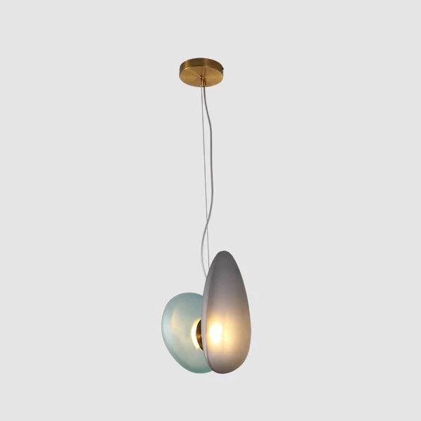 Lampe à suspension ovale en verre élégante