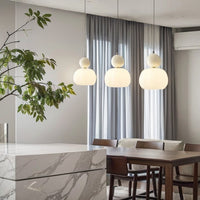 Glarefusion Cream Art Deco Pendant Light