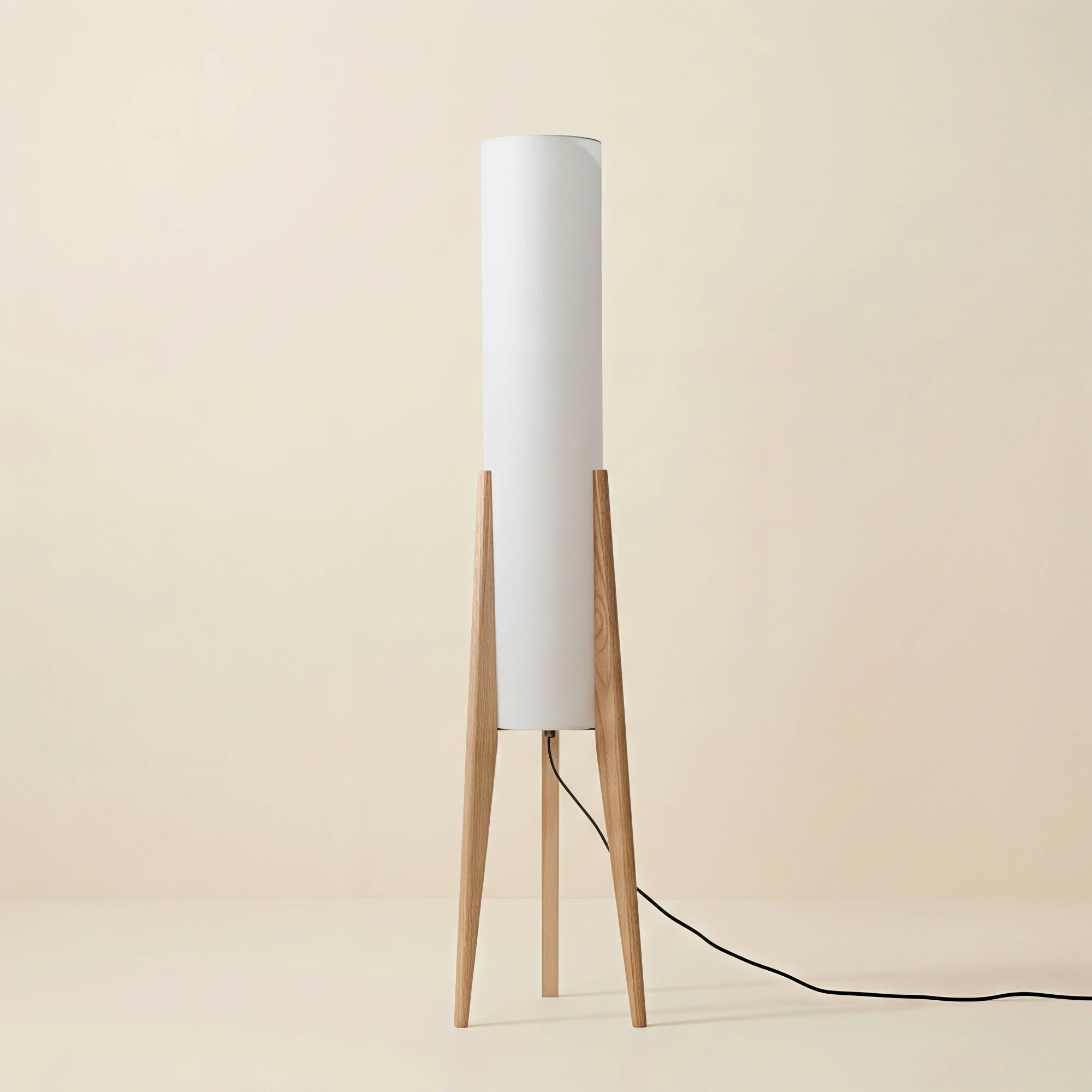 Nordic Solid Wood Floor Lamp