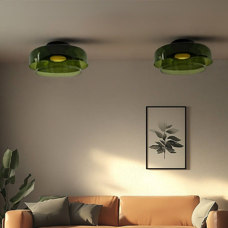 Plafonnier créatif en vitrail multicouche Glarefusion