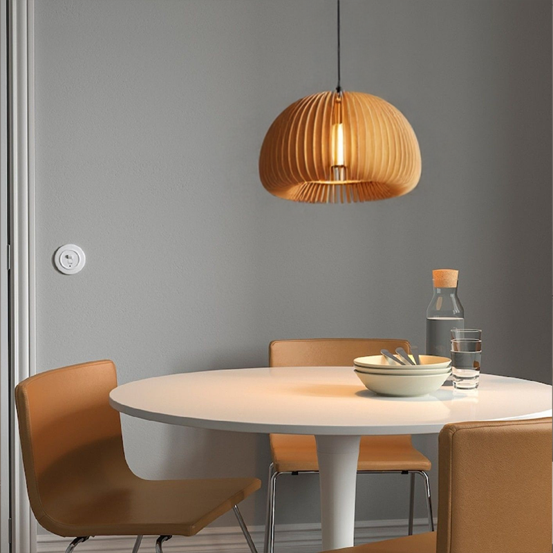 Glarefusion Lampe à suspension créative en bois citrouille