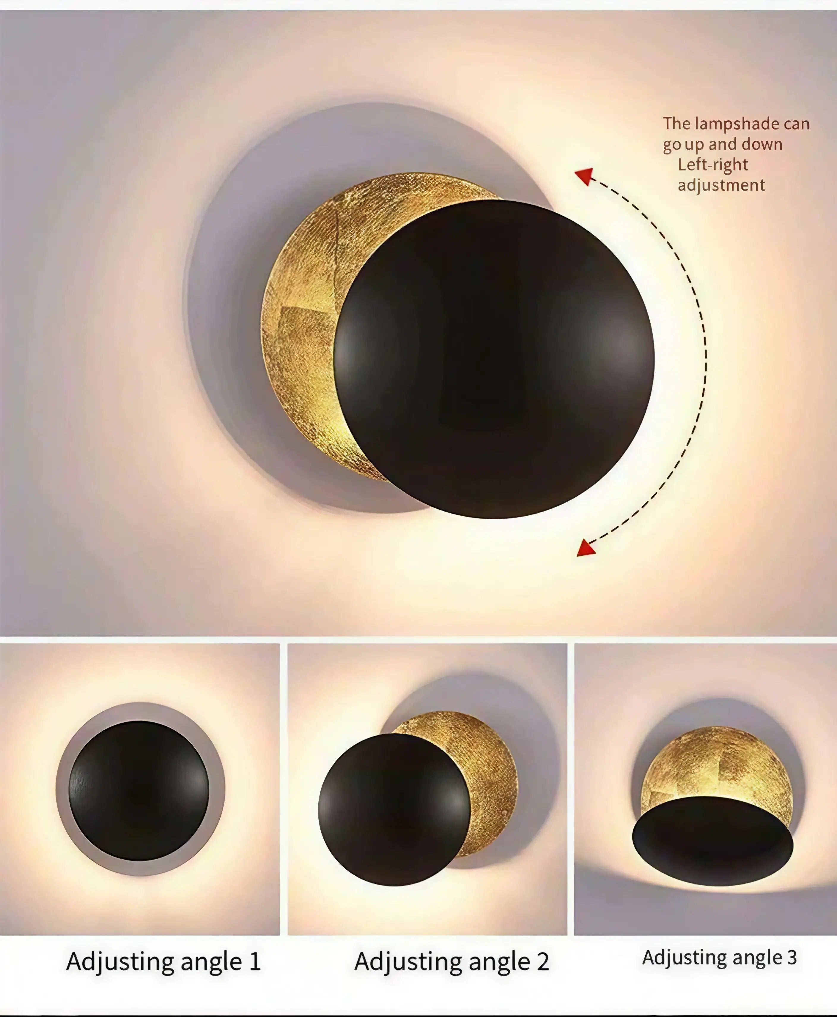 Lampada da parete girevole creativa Glarefusion