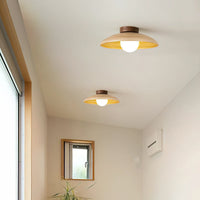 Classic Round Wood Ceiling Light