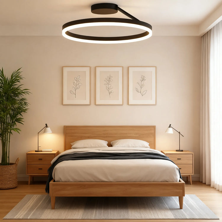 Moderne rund akryl loftslampe