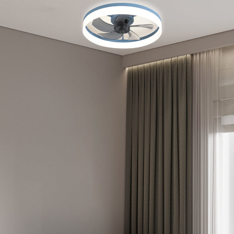 Skandinaviske flush Mount loftsventilatorer med LED -lys