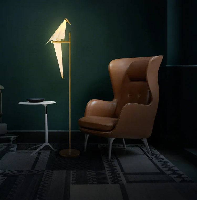 Nordic Paper Crane Origami Bird Skrivebordslampe