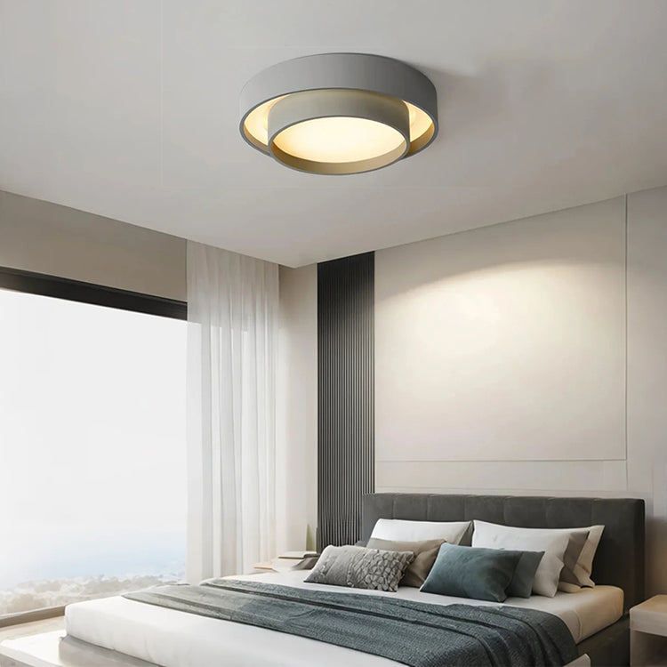 Modern Double Round Ceiling Light