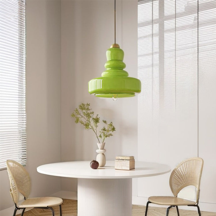 Glarefusion fransk farverig græskar vedhæng