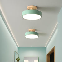 Luce rotonda rotonda semifulpa di legno