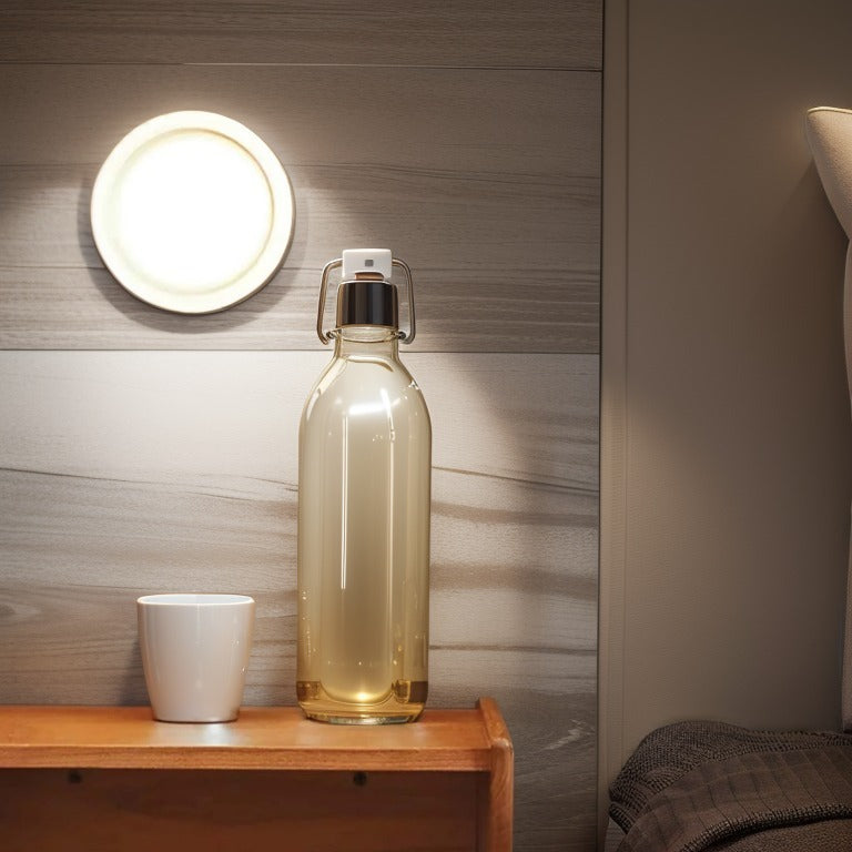 Elegant dimple texture wall light used as bedside lighting in a cozy modern bedroom setting
