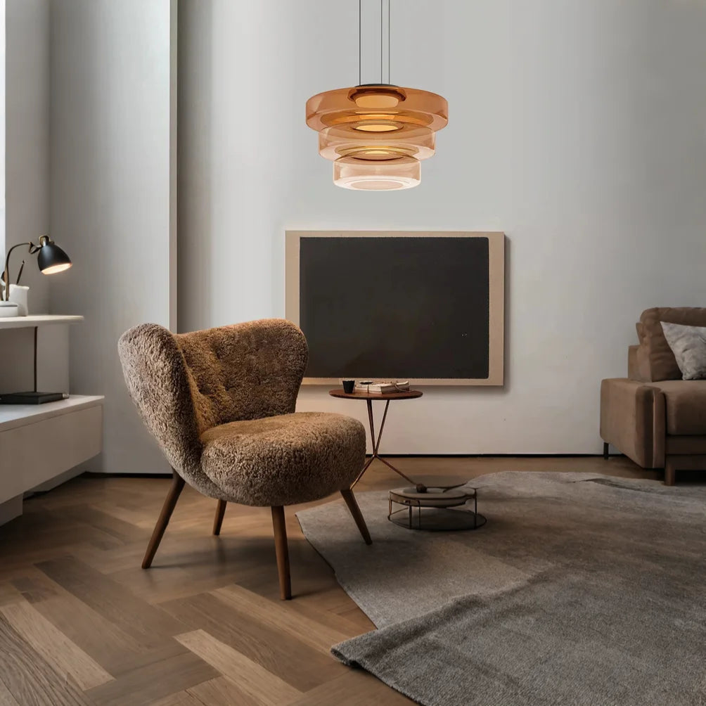 Bauhaus Style Glass Pendant Light