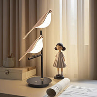 Lampe de table à double oiseaux à double oiseaux