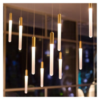 Moderne lange Rohrzylindrische Suspension Anhänger Licht