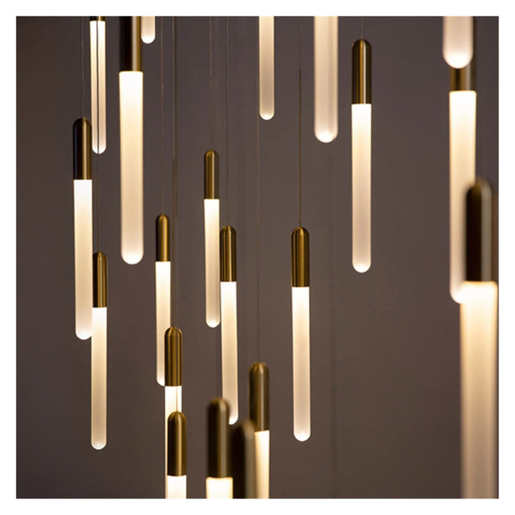 Modern Long Tube Cylindrical Suspension Pendant Light