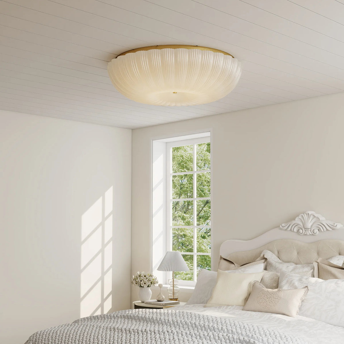 Trendy Round Glass Ceiling Light