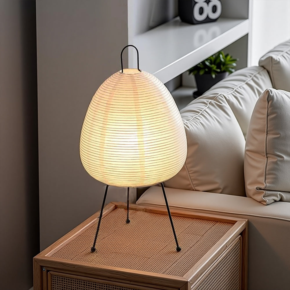Lampada da tavolo in carta di riso