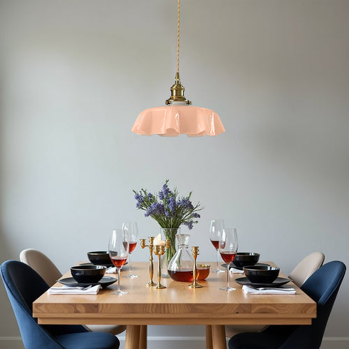 Pendante en verre de fleurs modernes nordiques