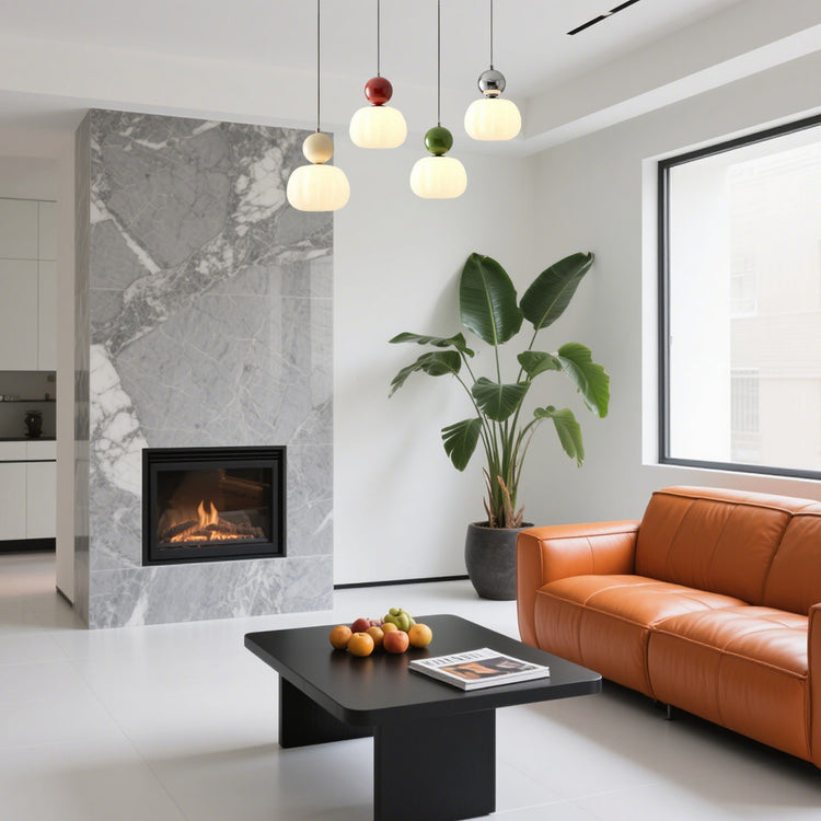 Glarefusion Creme Art Deco Pendel