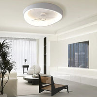 Moderne minimalisme hvid loftsventilator med lys