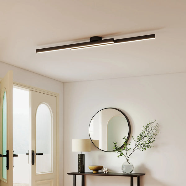 Moderne loftslampe i aluminium med lange bånd