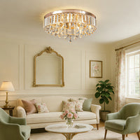 Moderne krystal rund loftslampe