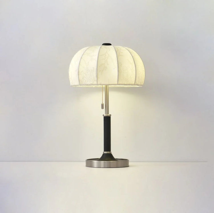 Retro Ribbed Dome stof bordlampe