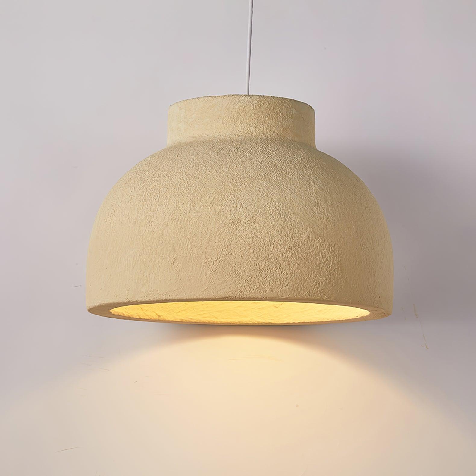 Lampe à suspension minimaliste en résine à dôme