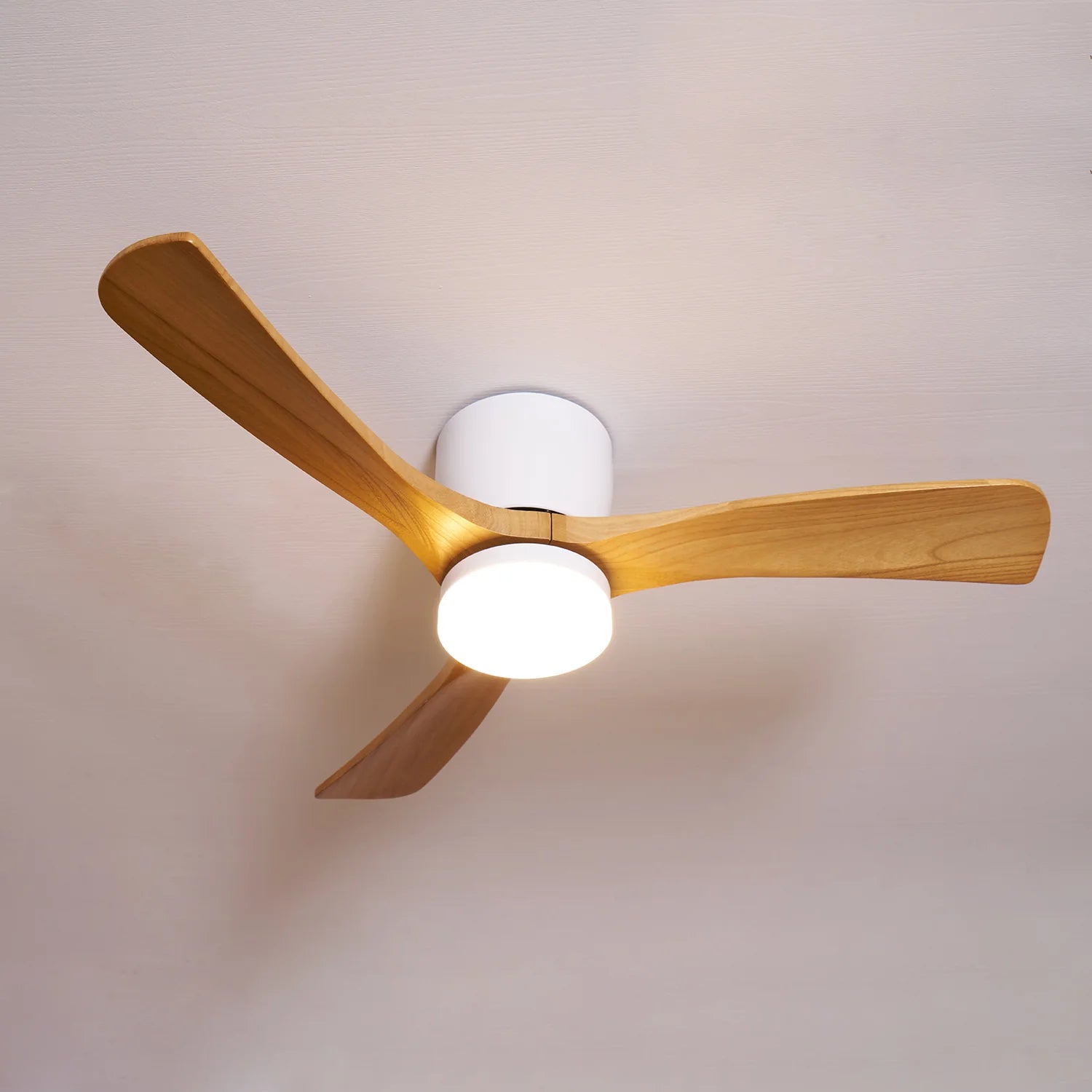 Lampe de ventilateur de plafond moderne WoodAura