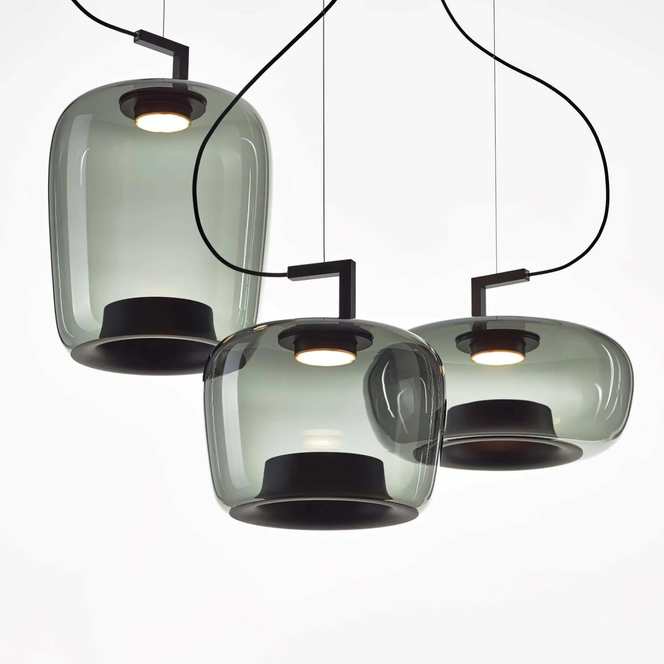 Suspension contemporaine en verre soufflé
