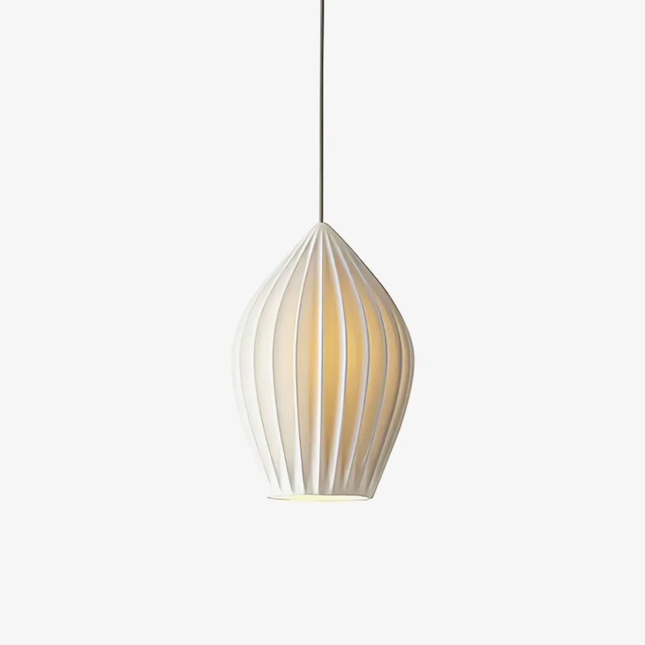 Suspension tendance en céramique ovale arrondie