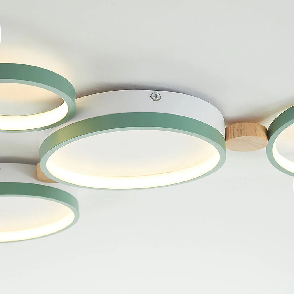 Plafonnier LED circulaire en fer artistique
