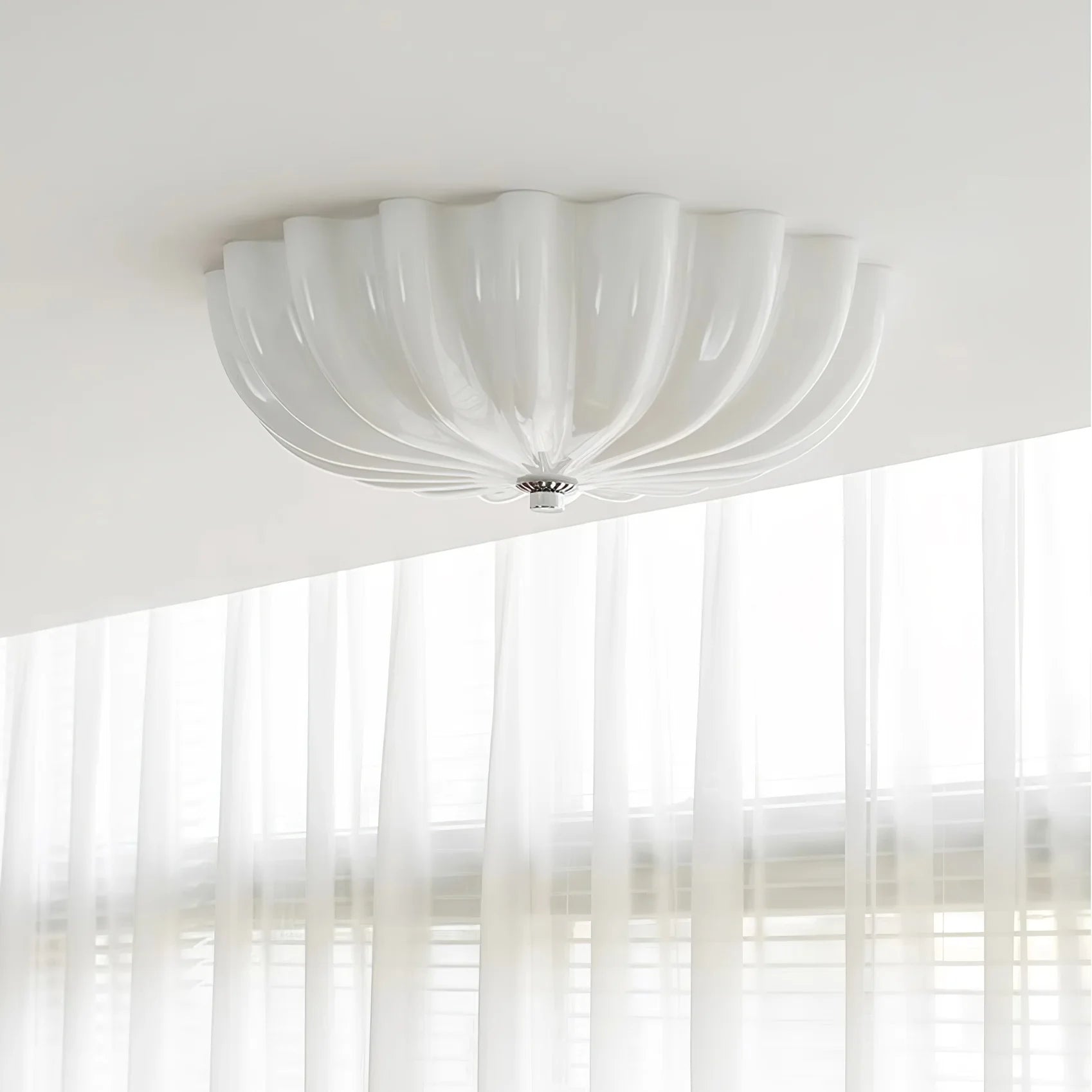 Modern Round Flower Glass Ceiling Light