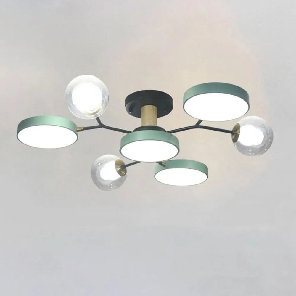 Plafoniera moderna da soggiorno con lampadine multiple
