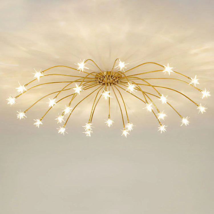 Opulent Star-Globe glass Ceiling Light